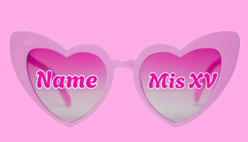 Custom Heart Glasses,Mis XV