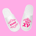 White Slippers with XV logo