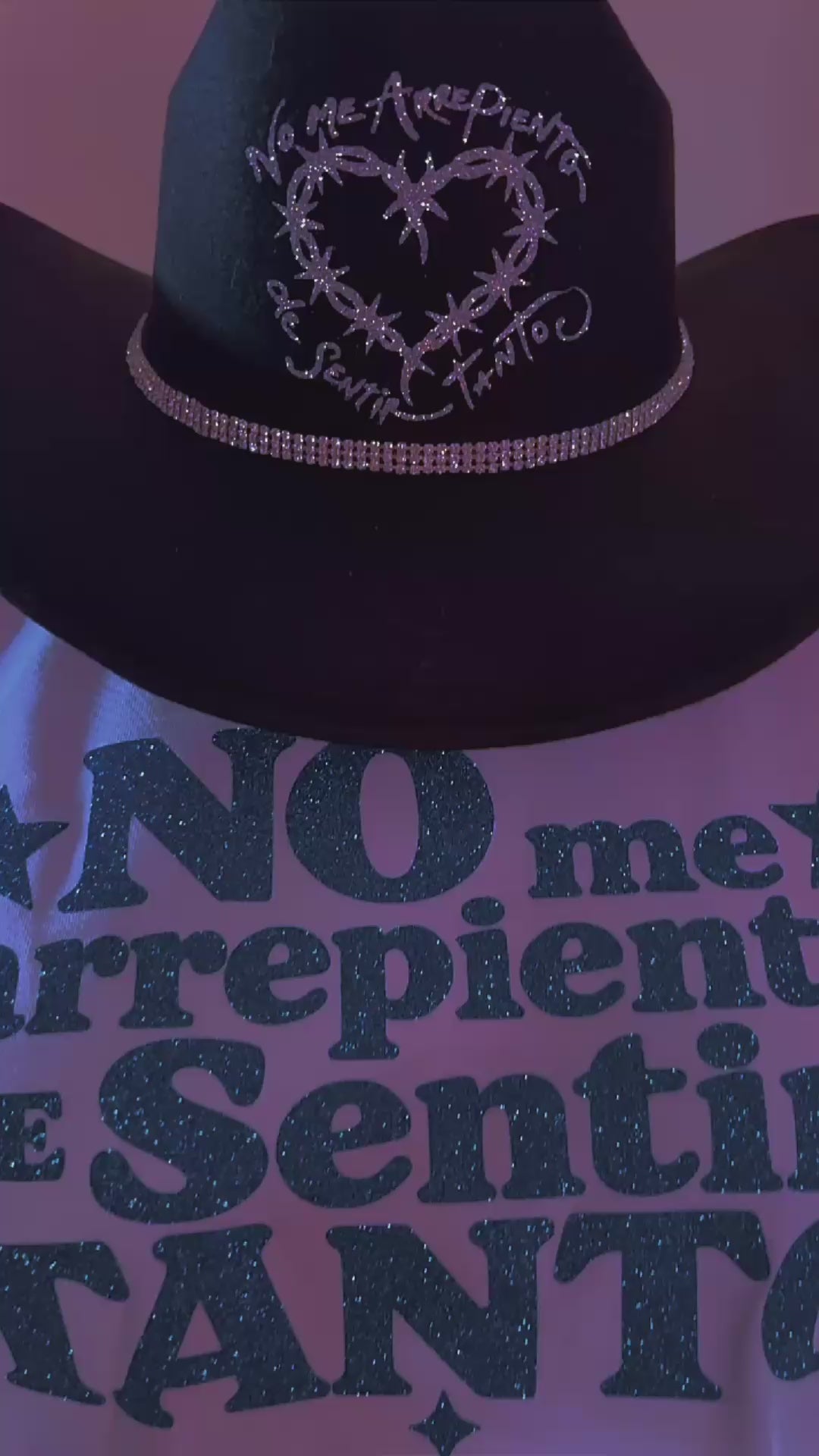 Hat and Rhinestones shirt